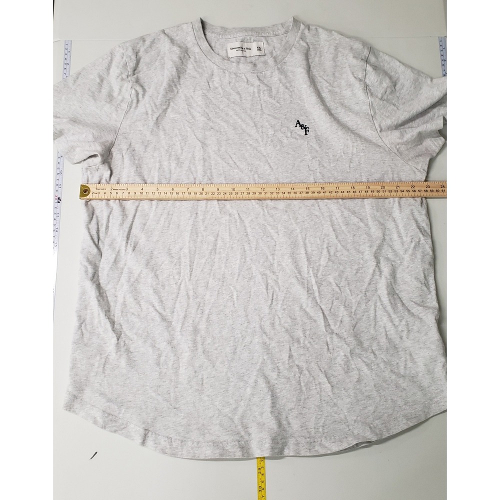 Abercrombie Fitch Mens XXL Gray Soft Tee Short Sleeve Crew Neck Casual‎ T Shirt - Picture 3 of 6